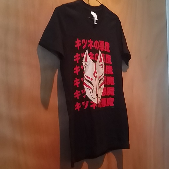 Kitsune t-shirt from Bella + Canvas in black, size small - Picture 4 of 4